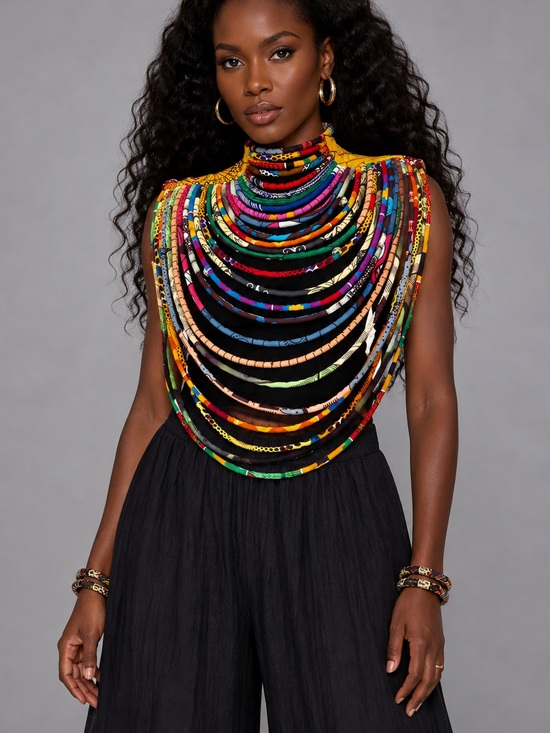 Handmade Other - Burning Man Coachella Festival Body Jewelry African Statement Necklace top